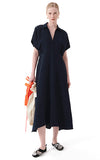 Beatrice B Navy Linen Mix Dress