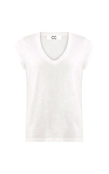 Coster Copenhagen CC Heart V Neck T Shirt White