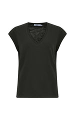 Coster Copenhagen CC Heart V Neck Tee Black