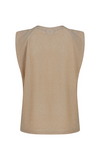 Coster Copenhagen Lurex Sand Top – Loose Fit Sleeveless
