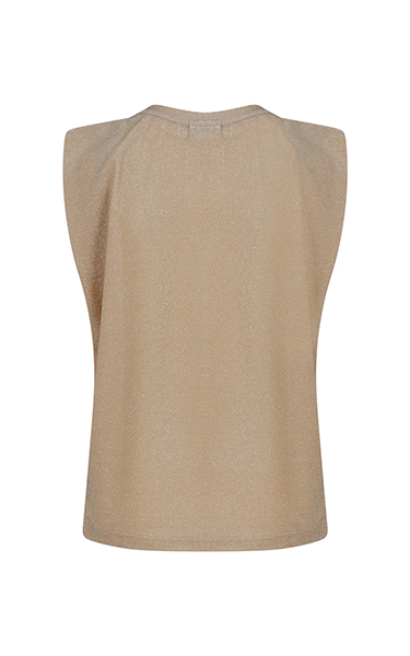 Coster Copenhagen Lurex Sand Top – Loose Fit Sleeveless