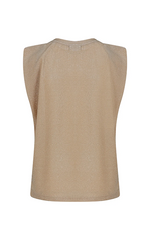 Coster Copenhagen Lurex Sand Top – Loose Fit Sleeveless