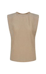 Coster Copenhagen Lurex Sand Top – Loose Fit Sleeveless