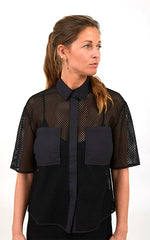 Coster Copenhagen Mesh Shirt Black