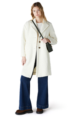 Emme Ghinea Boucle Coat Ivory