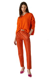 Emme Poline Coated Pants in Orange