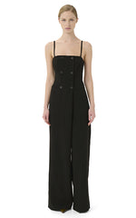 Gestuz Black Pinstripe Jumpsuit