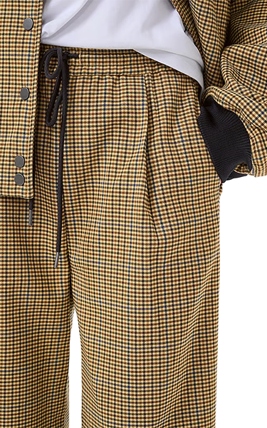 Gestuz Check Wide Pants Drawstring