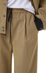 Gestuz Check Wide Pants Drawstring