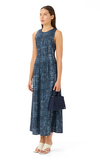 Gestuz Denim Look Dress – Structured Sleeveless Midi