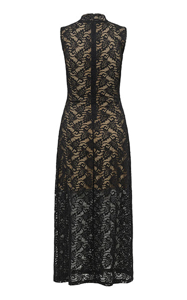 Gestuz Lace Long Dress Black