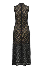 Gestuz Lace Long Dress Black