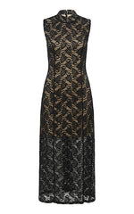 Gestuz Lace Long Dress Black