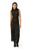 Gestuz Lace Long Dress Black