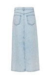 Gestuz Long Denim Skirt Pale Blue