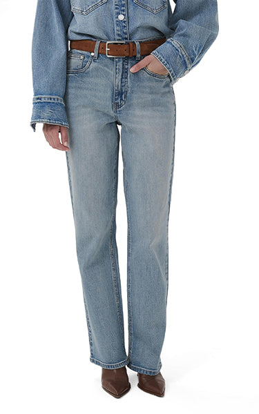 Gestuz Straight Denim in Washed Blue