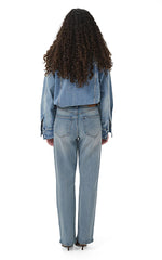 Gestuz Straight Denim in Washed Blue