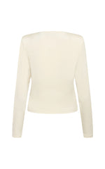 Gestuz Wide Drape Neck Top Cream