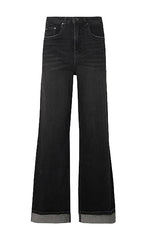 Gestuz Wide Jeans in Washed Black