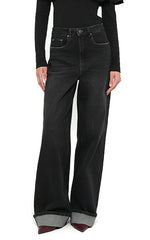 Gestuz Wide Jeans in Washed Black