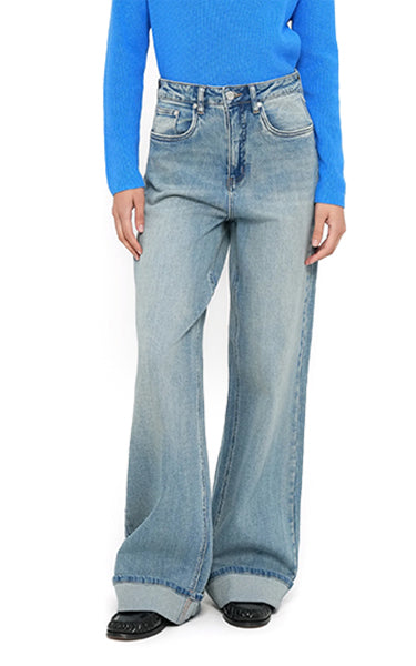 Gestuz Wide Jeans in Washed Blue