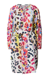 Herzen Bright Animal Print Silk Dress