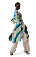 Herzen Silk Multi Shirt Dress