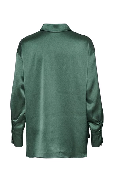 Kaffe Green Satin Blouse