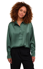 Kaffe Green Satin Blouse