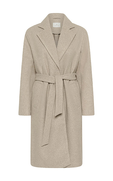 Kaffe Long Coat in Beige