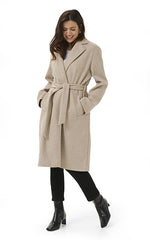 Kaffe Long Coat in Beige
