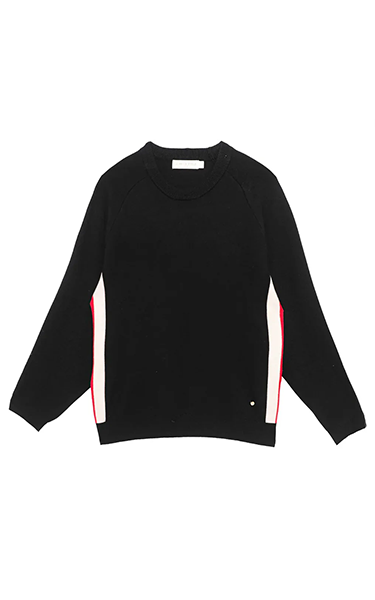 La Petite Etoile Black Knit with Stripes
