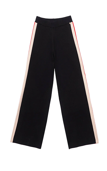 La Petite Etoile Black Pant with Stripes