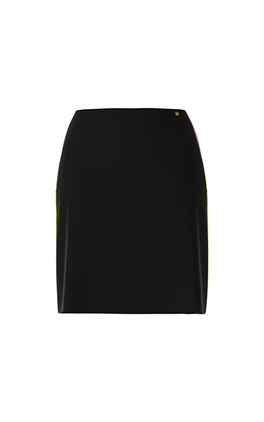 Marccain Black Skirt with Lemon Stripe