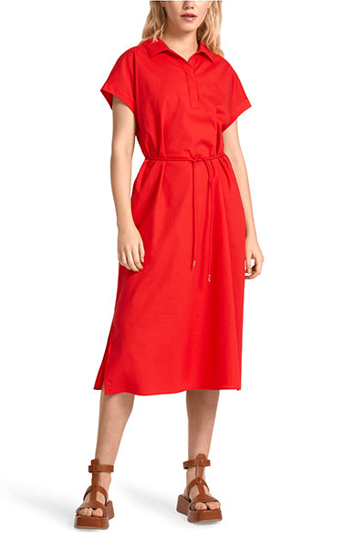 Marccain Classic Shirt Dress in Red