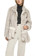 Marccain Faux Fur Mittens