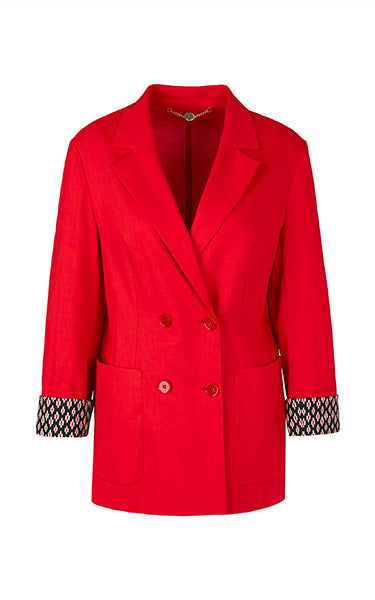 Marccain Linen  Red Jacket