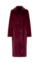 Marccain Maroon Fluffy Coat