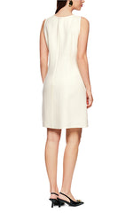 Marccain Off White Boucle Classic Dress