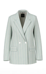 Marccain Stripe Blazer Breath – Viscose Linen Elegance