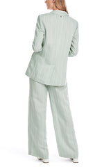 Marccain Stripe Blazer Breath – Viscose Linen Elegance