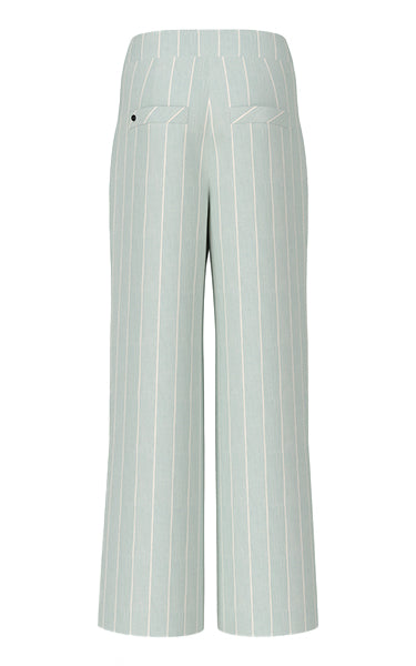 Wide-Leg Linen Pants – Marccain Stripe Viscose Linen