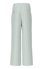 Wide-Leg Linen Pants – Marccain Stripe Viscose Linen