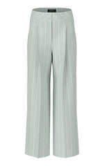 Wide-Leg Linen Pants – Marccain Stripe Viscose Linen