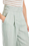 Wide-Leg Linen Pants – Marccain Stripe Viscose Linen