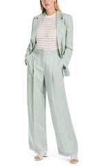 Wide-Leg Linen Pants – Marccain Stripe Viscose Linen