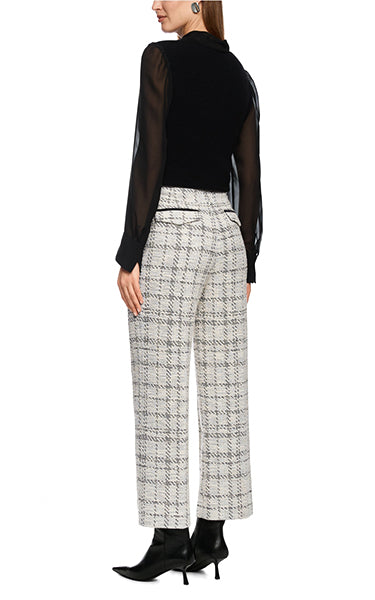 Marccain Tweed Pants in Smoke