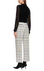 Marccain Tweed Pants in Smoke