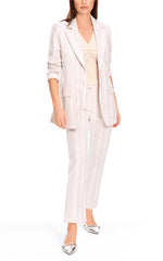 Marccain White Lace Cut Pants – Elegant Wide-Leg Style