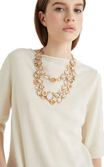 Marella Amber Stone Double Necklace